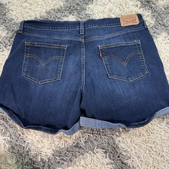 Levi's Womens Mid Rise‎ Stretch Cuffed Mid Length Shorts Size 32 | Cotton Blend - Picture 8 of 9